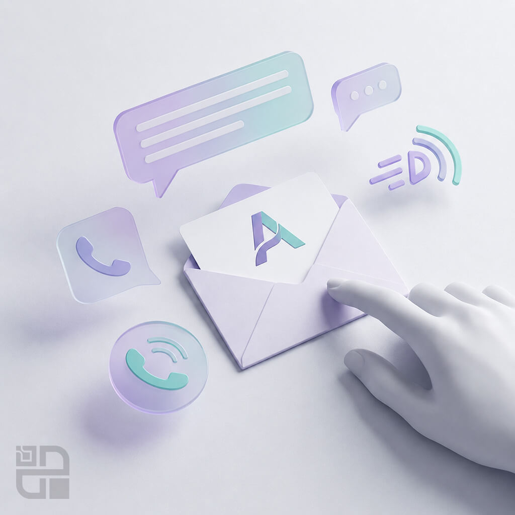 تصویر مفهومی ارتباط با مشتری و پشتیبانی هوشمند با هوش مصنوعی