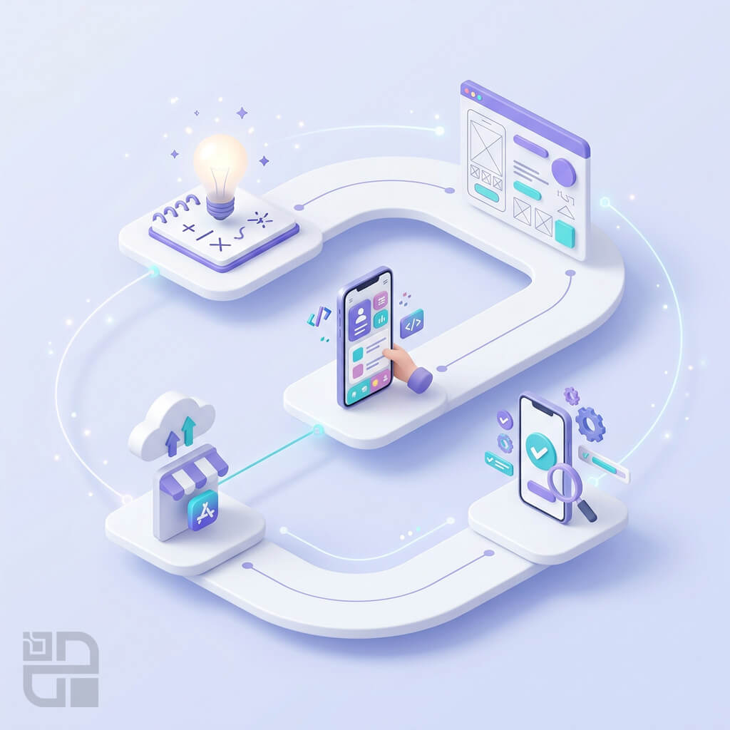 مراحل توسعه اپلیکیشن موبایل از ایده، طراحی و کدنویسی تا انتشار