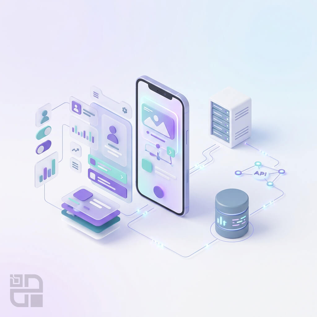 ارتباط فرانت‌اند، بک‌اند، رابط کاربری و API در اپلیکیشن موبایل