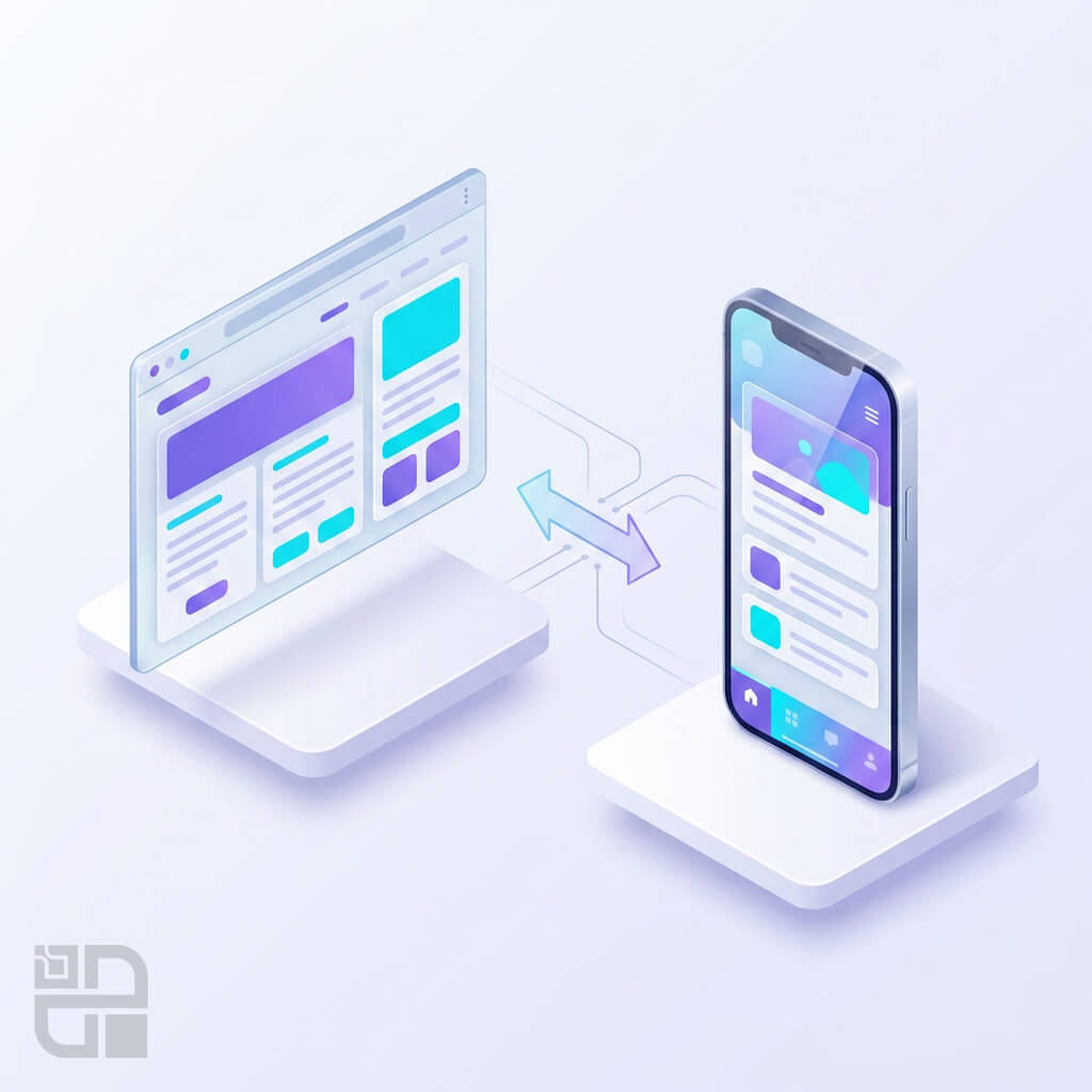 مقایسه توسعه اپلیکیشن موبایل و توسعه وب با رابط‌های کاربری متفاوت
